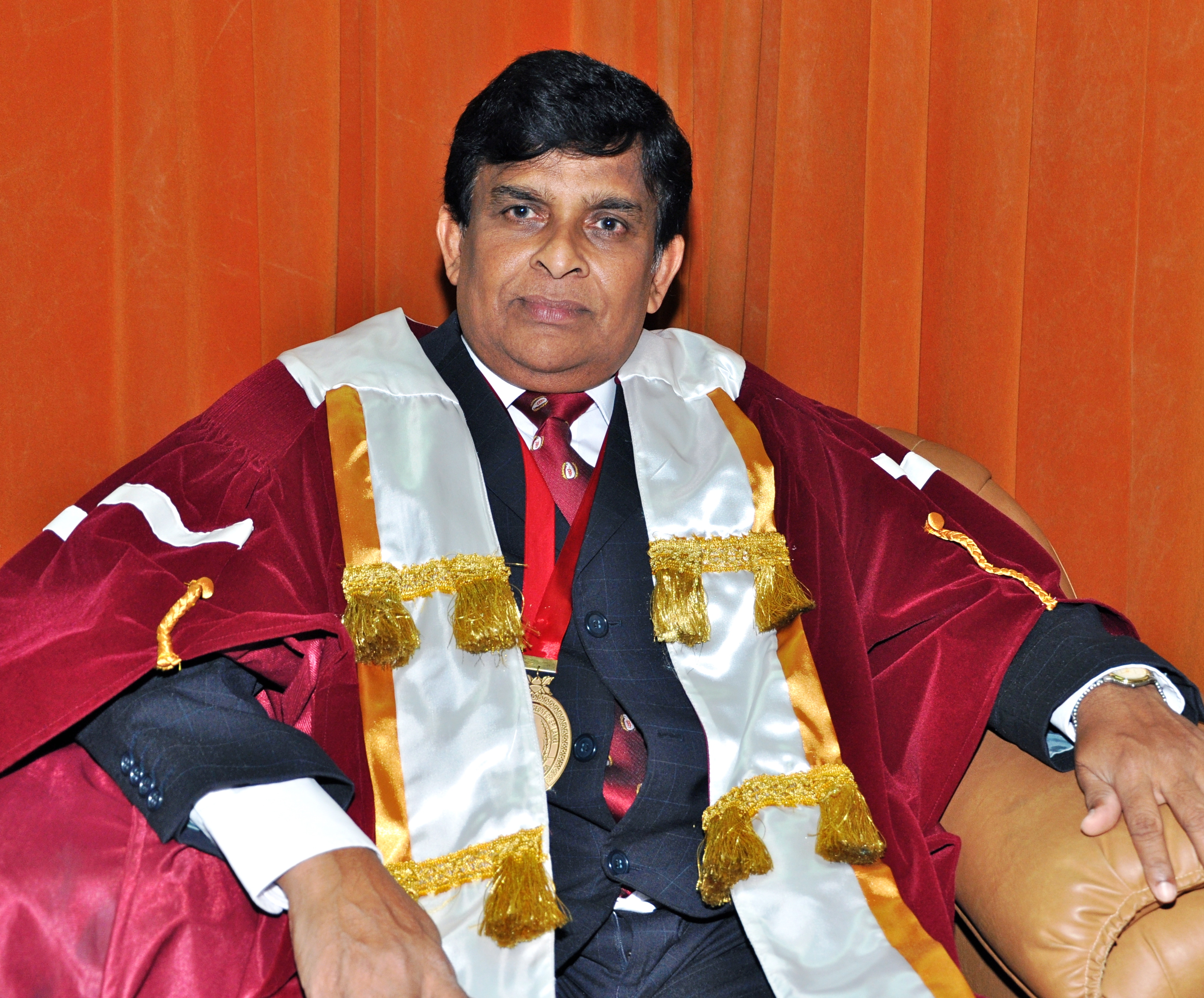 Dr K.L. Fernando in academic regalia
